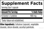 Supplement Facts för NAC - 900 mg N-acetyl-L-cystein per kapsel