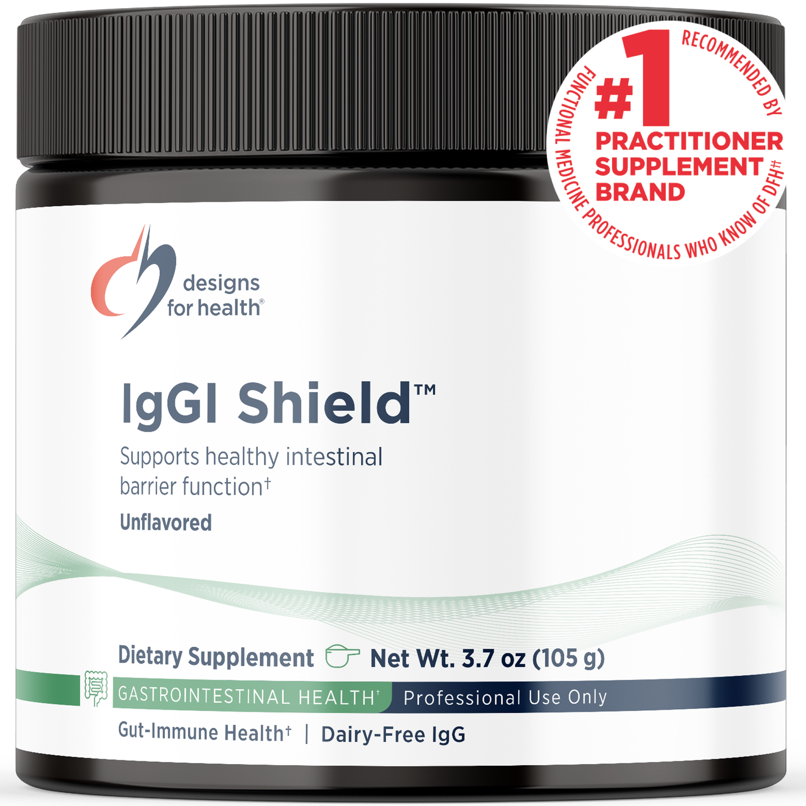 IgGI Shield™ från Designs for Health - 105 g pulver med immunoglobuliner för tarmhälsa