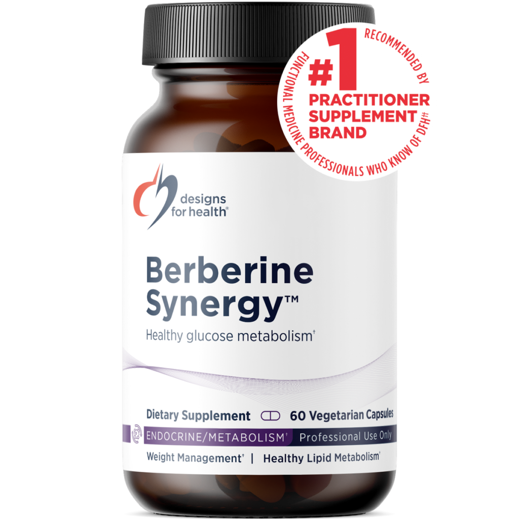 Berberine Synergy från Designs for Health - 60 vegetariska kapslar med 400 mg berberin och 50 mg alfa-liponsyra