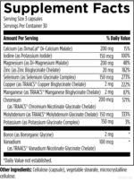 Supplement Facts för Complete Mineral Complex - 12 mineraler med doser