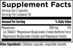 Supplement Facts för Magnesium Glycinate Complex - 300 mg TRAACS® bisglycinat