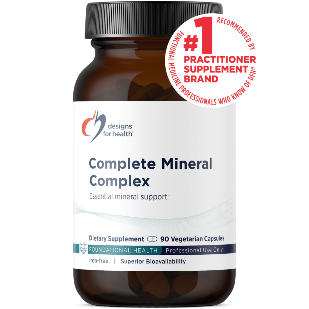 Complete Mineral Complex från Designs for Health - järnfritt mineralkomplex 90 vegan-kapslar