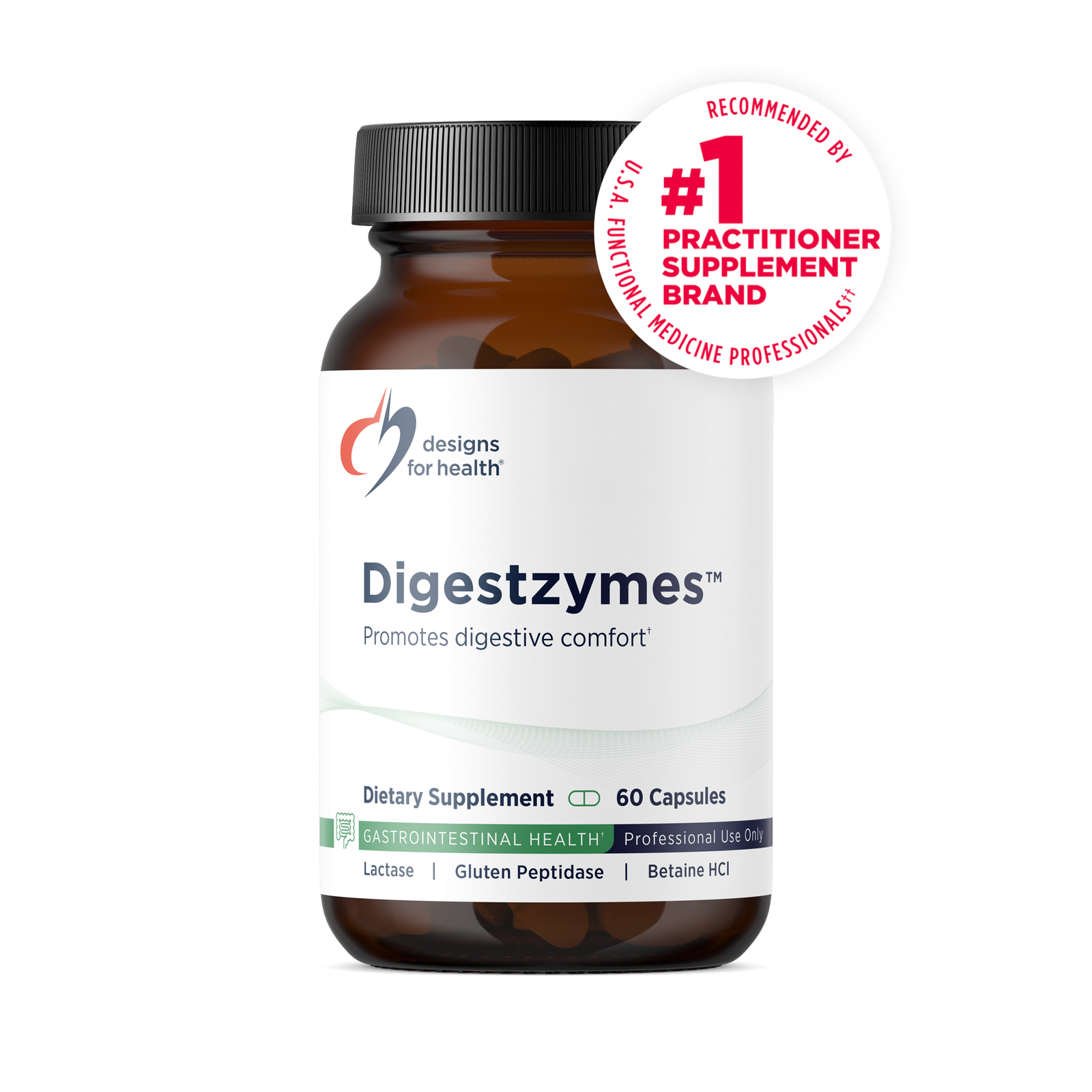 Digestzymes™ från Designs for Health - 90 kapslar med matsmältningsenzymer och betain HCl
