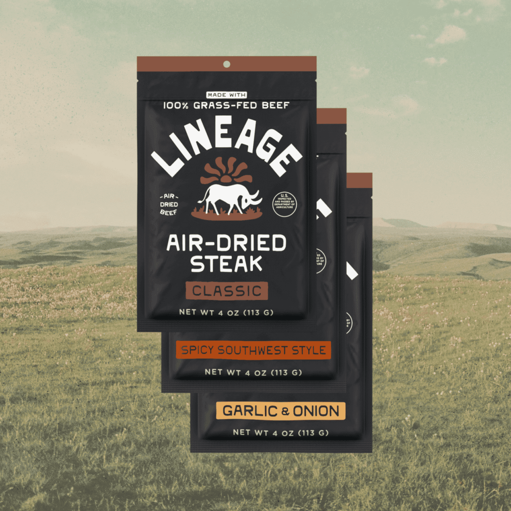 Lineage Air-Dried Steak Variety Pack - alla tre smaker