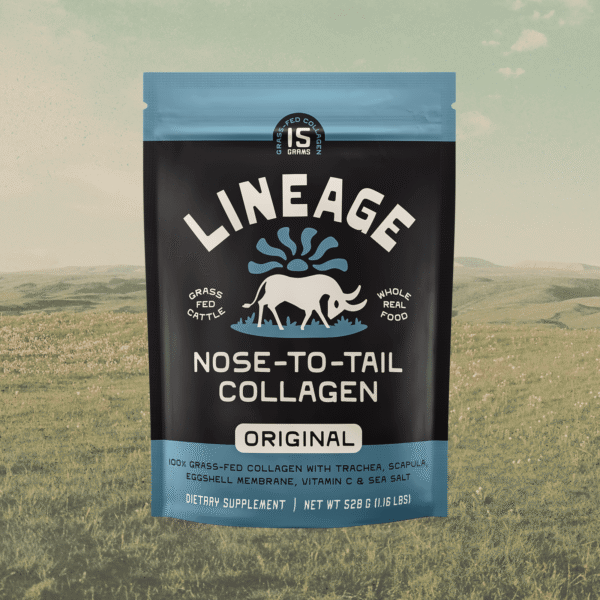 Förpackning med Lineage Nose-to-Tail Collagen, kollagen typ I, II och III