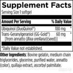Supplement Facts för CoQnol™ 100 - ubiquinol och geranylgeraniol-doser