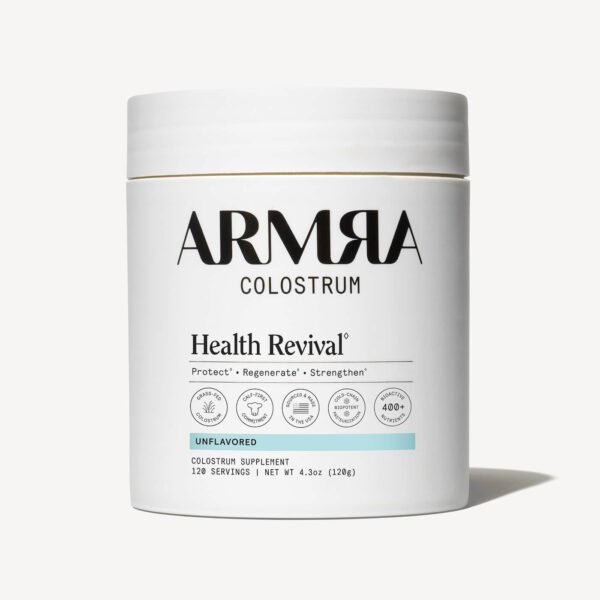ARMRA Colostrum Unflavored, burk med 120 portioner råmjölkspulver