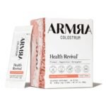 ARMRA Colostrum Peach Persimmon Travel Sticks, förpackning