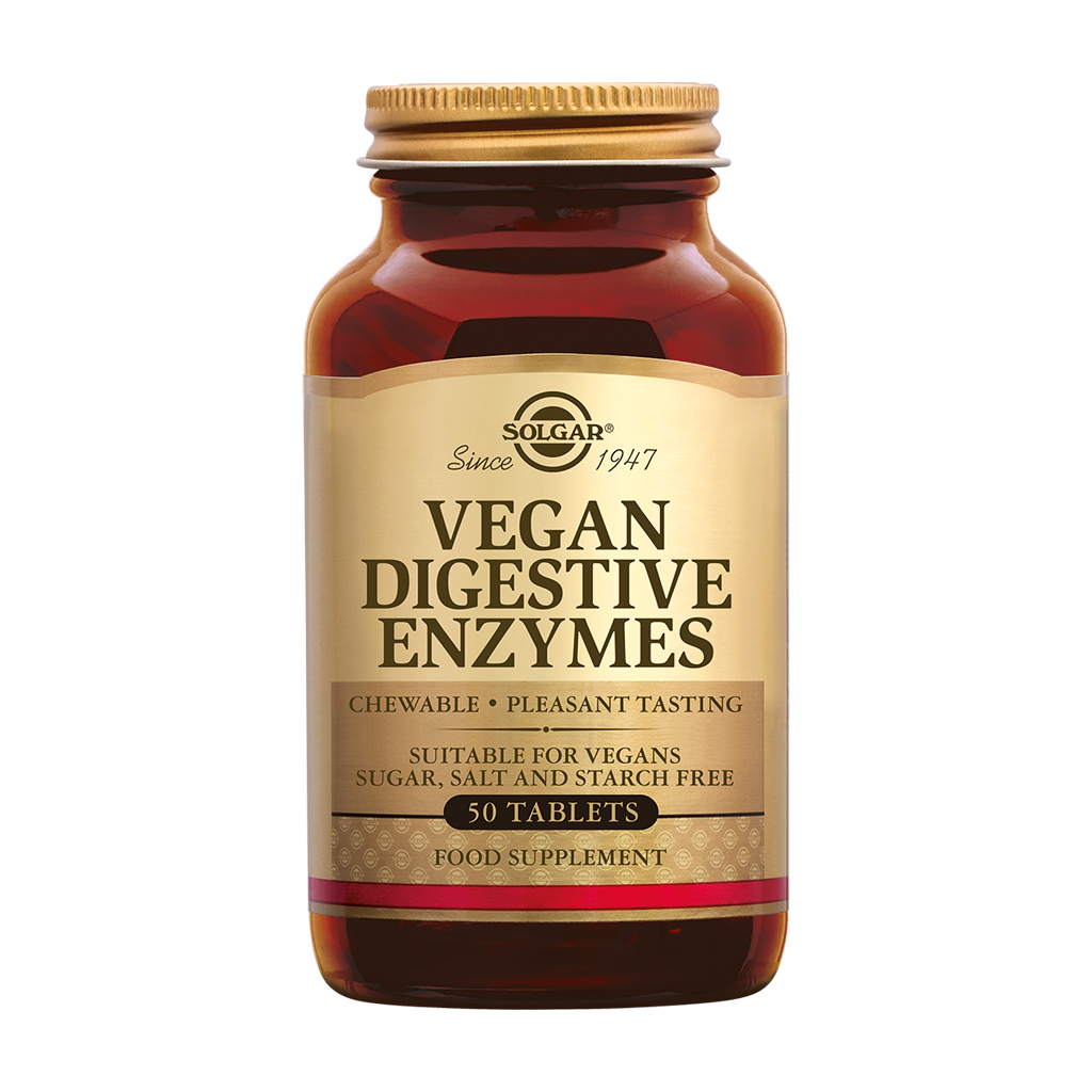 Solgar Vegan Digestive Enzymes, 50 tabletter, förpackning