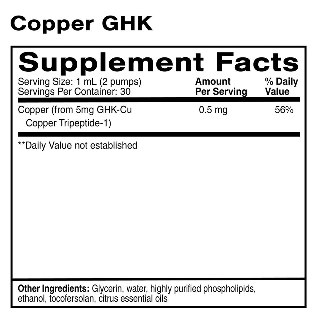 Quicksilver Scientific Oral Liposomal Copper GHK, produktbild
